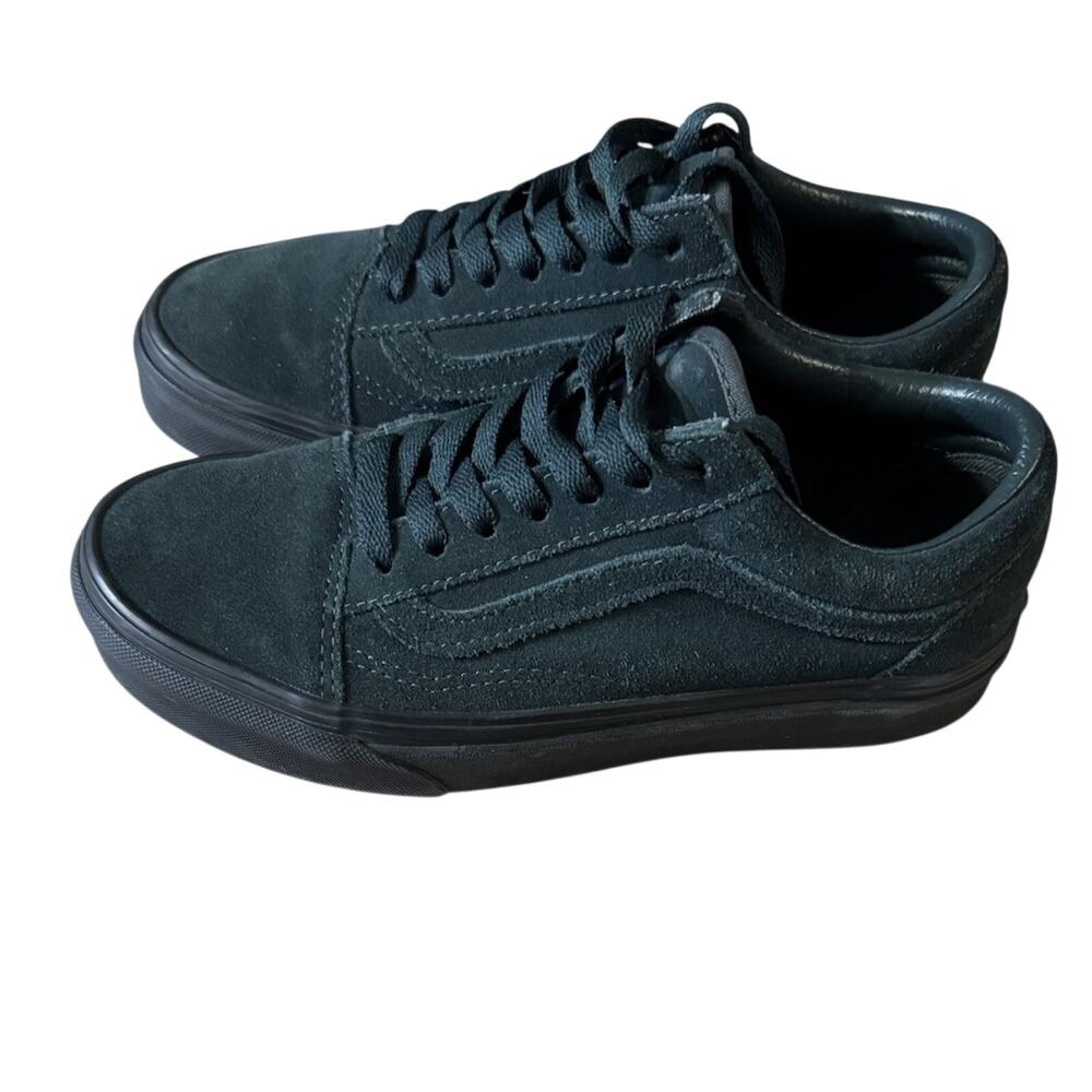 Vans Old Skool Triple Black Suede Sneakers Men 4.5 Women 6 Classic Skate